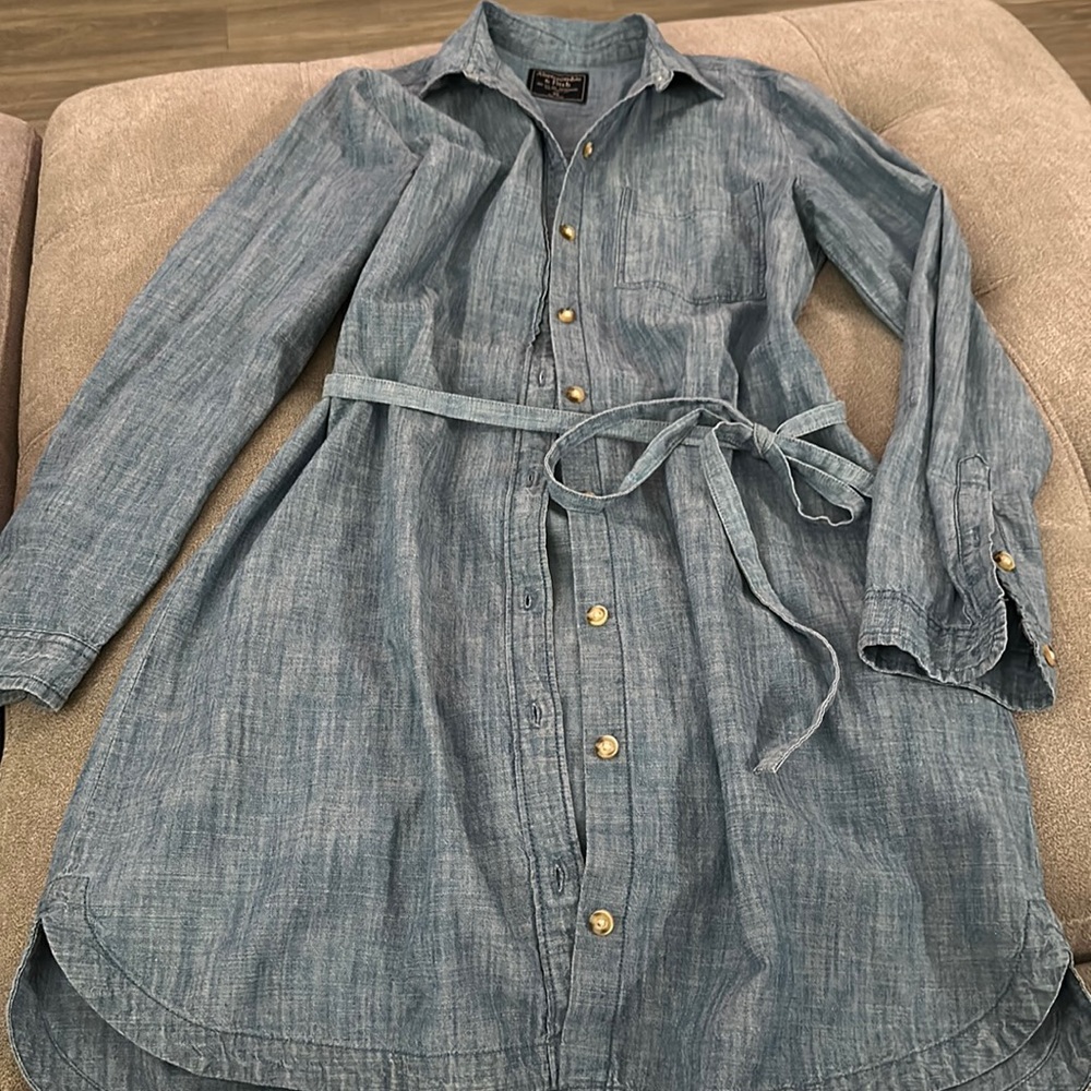 DENIM BUTTON UP DRESS
